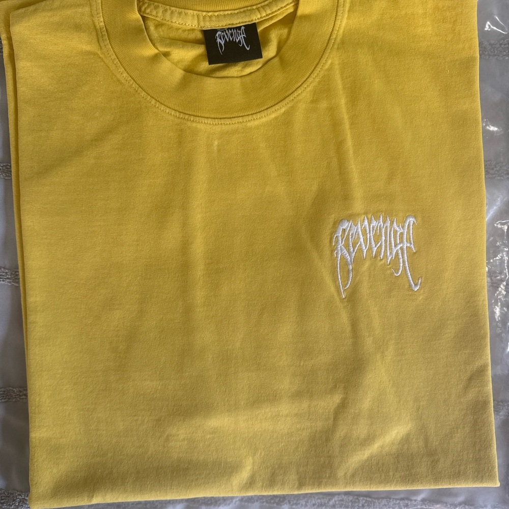 Revenge T-Shirt Yellow/White (Embroidered) (XLarge)